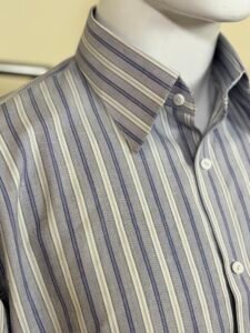 Blue Striped Formal Shirt for Men 2