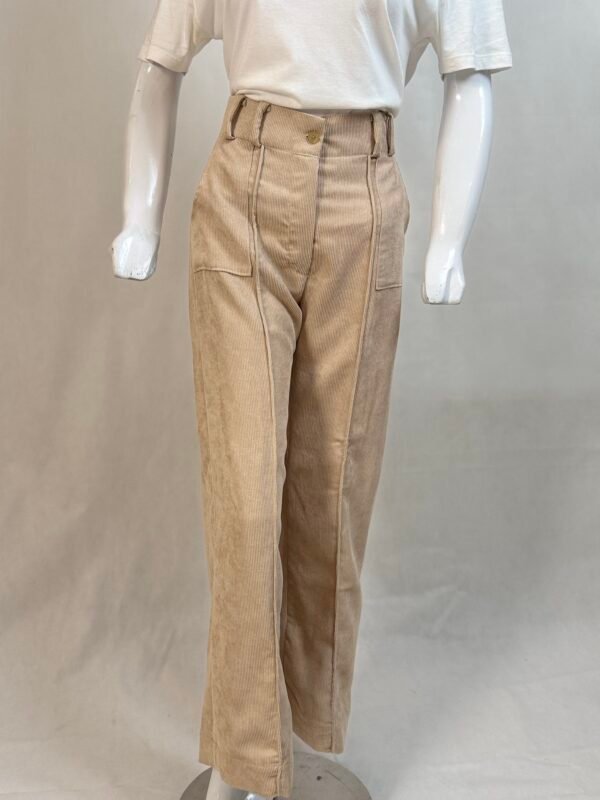 corduroy camel brown baggy pants for women